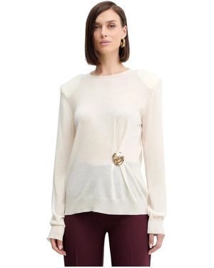 SIMONA CORSELLINI Rundhals-Pullover - Weiß
