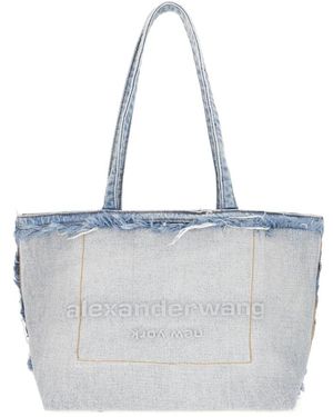 Alexander Wang Punch Medium Fray Tote - Blauw