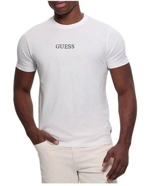 Guess Korte Mouwen Ronde Hals Slim Fit Tee - Wit