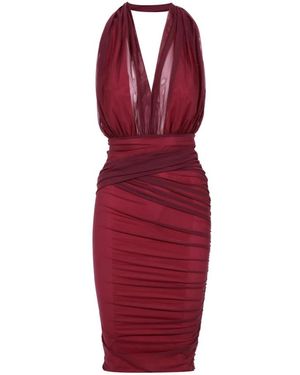 Amazuìn Kleedjes ,Rood ,Tule Tule Midi Jurk