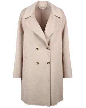Marella Double-Breasted Coats - Neutro