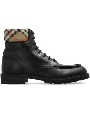 Burberry Lace-Up Boots - Zwart