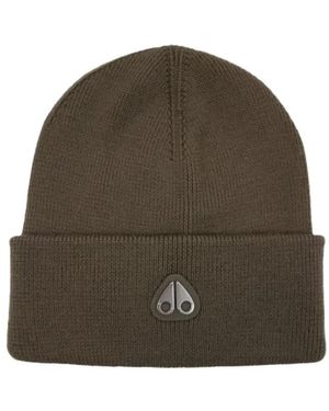 Moose Knuckles Accessoires ,Bruin ,Wol Parnis Beanie - Groen