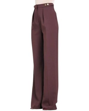 Elisabetta Franchi Wide Trousers - Purple