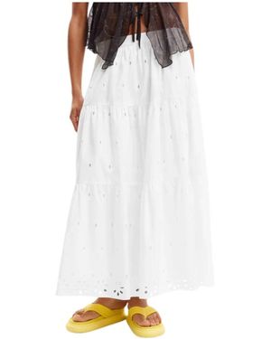 Desigual Maxi Skirts - Bianco