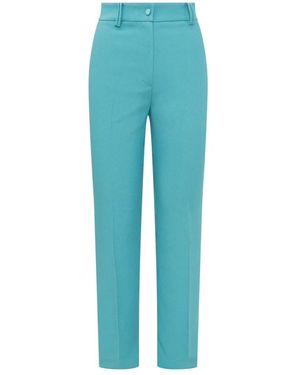 Hebe Studio Taillierte High-Waist-Hose - Blau