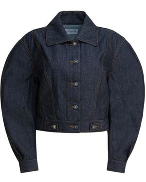 Givenchy Jassen ,Blauw ,Katoen Back-To-Front Cocoon Jacket