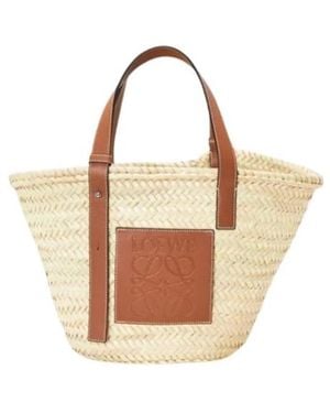 Loewe Tassen ,Leer Basket Bag - Naturel