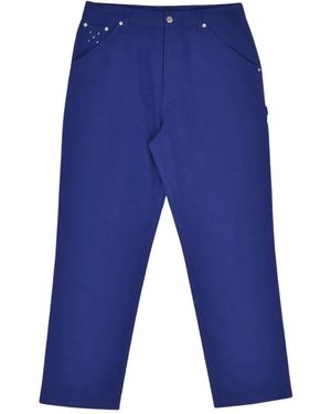 Pop Trading Co. Straight Trousers - Blu