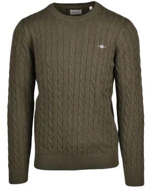 GANT Round-Neck Knitwear - Verde
