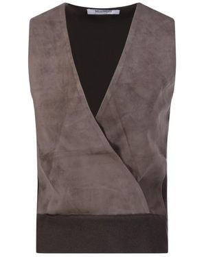 Max Mara Jassen ,Bruin ,Wol Potenza Gebreide Gilet