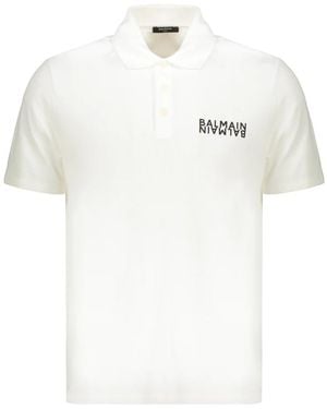 Balmain Polo Shirts - Bianco