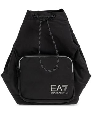EA7 Logo Backpack - Schwarz