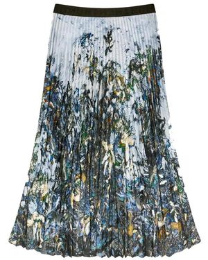 Munthe Rokken ,Veelkleurig ,Midi Rokken - Blauw