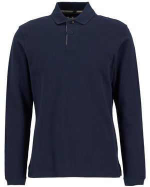 Barbour Tops ,Blauw ,Katoen Essential Polo Met Lange Mouwen