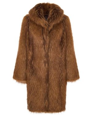 CESARE GASPARI Faux Fur Shearling Jassen - Bruin