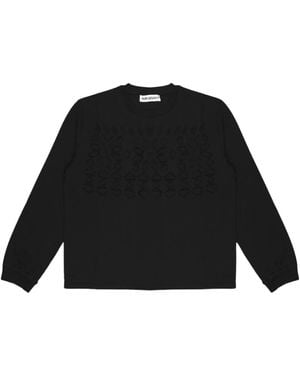 Our Legacy Cut Fairisle Ink Band Jersey - Schwarz