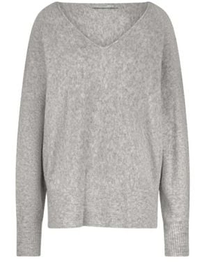 Summum V-Neck Knitwear - Grigio
