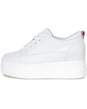CESARE GASPARI Erhöhte Plateau-Sneaker - Weiß