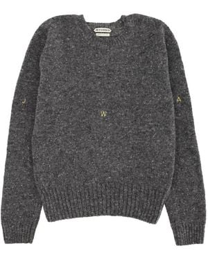 JW Anderson Truien & Vesten ,Zwart ,Round-Neck Truien - Grijs