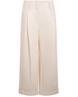Philosophy Di Lorenzo Serafini Wide Trousers - Natural