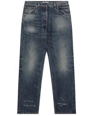 Prada Straight Leg Jeans Aus Denim Mit Distressed-Effekt - Blau