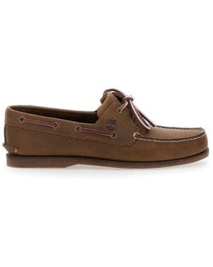 Timberland Braune leder mokassin sandalen