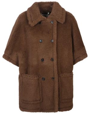 Max Mara Faux Fur & Shearling Jackets - Marrón
