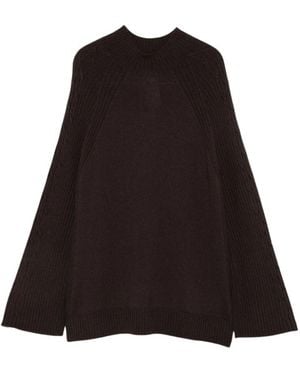 Max Mara Truien & Vesten ,Bruin ,Wol Mmlvertice Turtleneck - Zwart