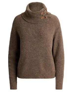 Polo Ralph Lauren Truien & Vesten ,Bruin ,Wol Lakiat Trui Met Lange Mouwen