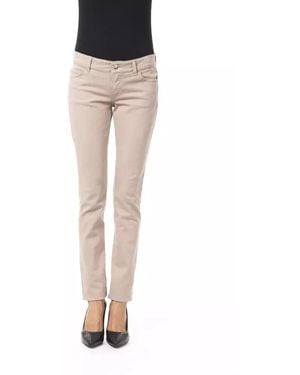 Byblos Slim-Fit Trousers - Natural