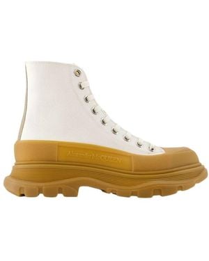McQueen Lace-Up Boots - Natural