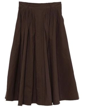Mark Kenly Domino Tan Midi Skirts - Marron