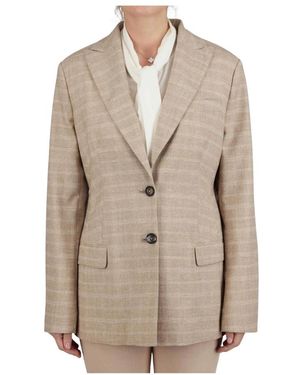 Kiton Plaids And Checks Blazer - Naturel