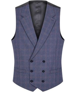 Luigi Bianchi Gekruid Vest - Blauw