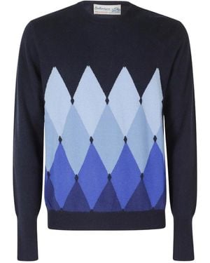 Ballantyne R-Ausschnitt Pullover - Blau