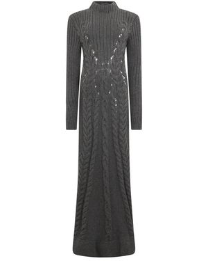 Alberta Ferretti Knitted Dresses - Grey