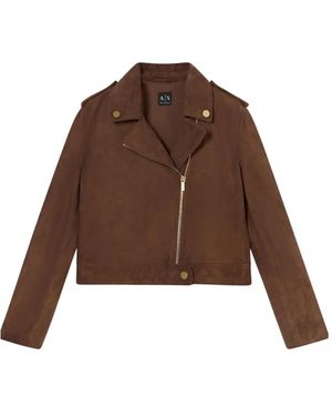 ARMANI EXCHANGE Leather Jackets - Brown