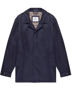 Aquascutum Single-Breasted Coats - Blue
