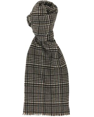 Brunello Cucinelli Accessoires ,Veelkleurig ,Plaid Patroon Sjaal - Zwart