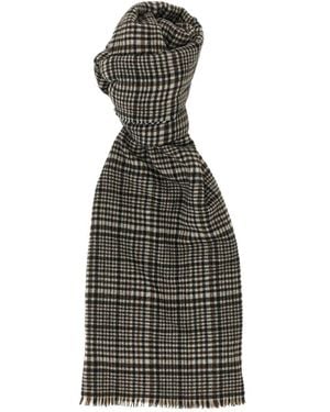 Brunello Cucinelli Accessoires ,Veelkleurig ,Plaid Patroon Sjaal - Zwart