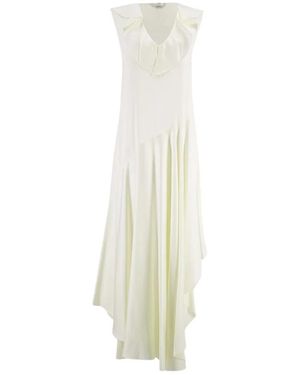 Fendi Elegante Witte Asymmetrische Avondjurk