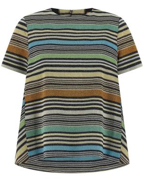 Missoni Lamé Strepen T-Shirt - Groen