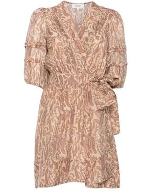 Ba&sh Kleedjes ,Veelkleurig ,Jurk Met V-Hals - Roze