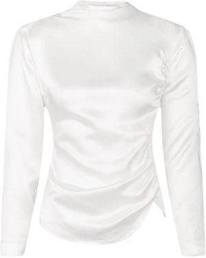 Envelope Long Sleeve Tops - Blanco