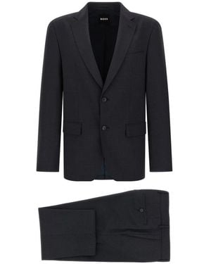 HUGO Single Breasted Suits - Black