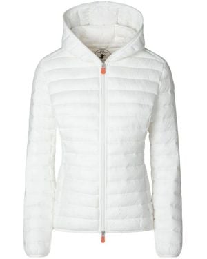 Save The Duck Weiße nylon plumtech jacke