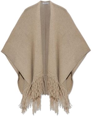 Max Mara Jassen ,Wol Wool Poncho - Naturel