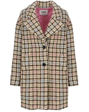 MSGM Coats > Single-breasted Coats - Naturel