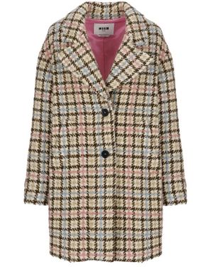 MSGM Coats > Single-breasted Coats - Naturel